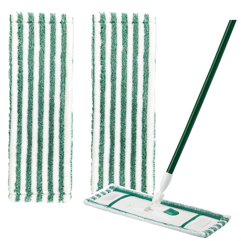 Rinakou 2 Pack Replacent Mop Refills Compatible with Libman Wet & Dry Microfiber Mop Reusable Washable Microfiber Cloth Mop Head Pads for Wet and Dry Use (Set of 2) - Image 1